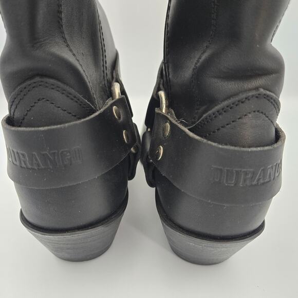 Durango Women's Black Leather Western Harness Boots, Size 8 - Picture 5 of 11